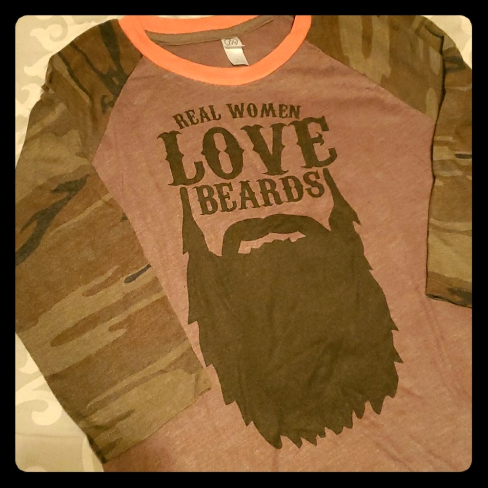 Womens baseball beard shirt